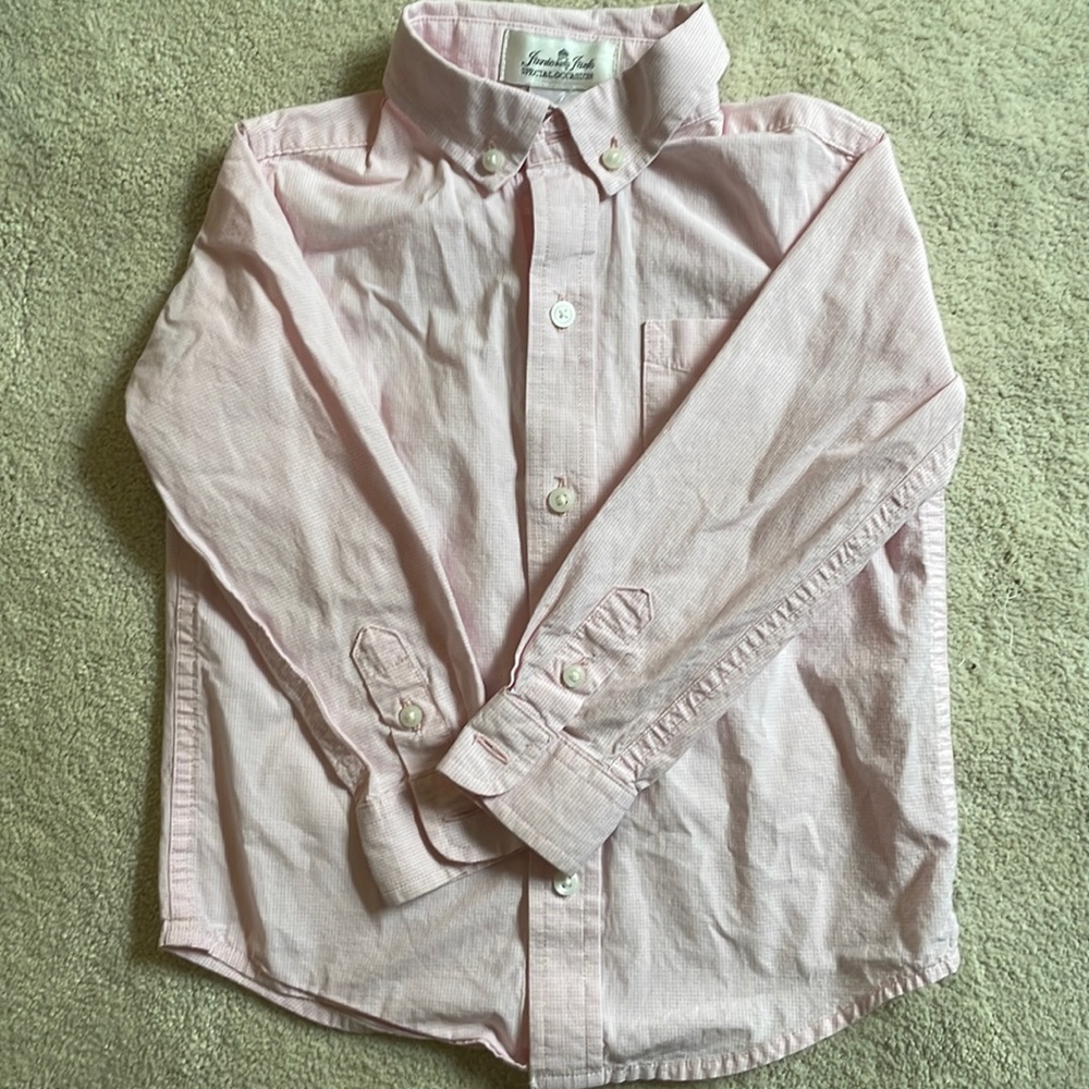 Janie and Jack pink poplin special occasions shirt, 2T